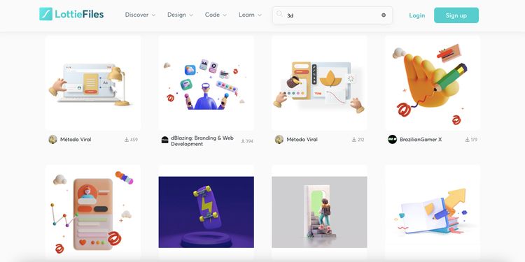 LottieFiles 3D Animations