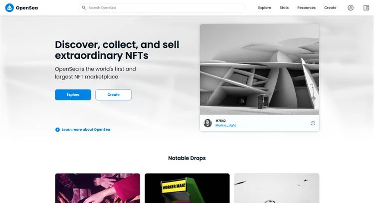  OpenSea بازار رایگان برای مینت کردن NFT