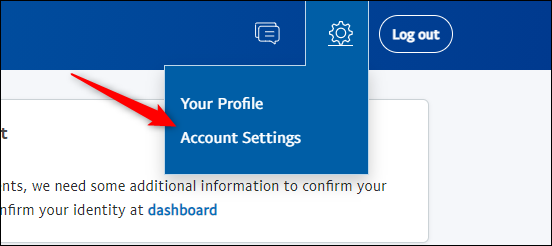 "Account Settings" را انتخاب کنید.
