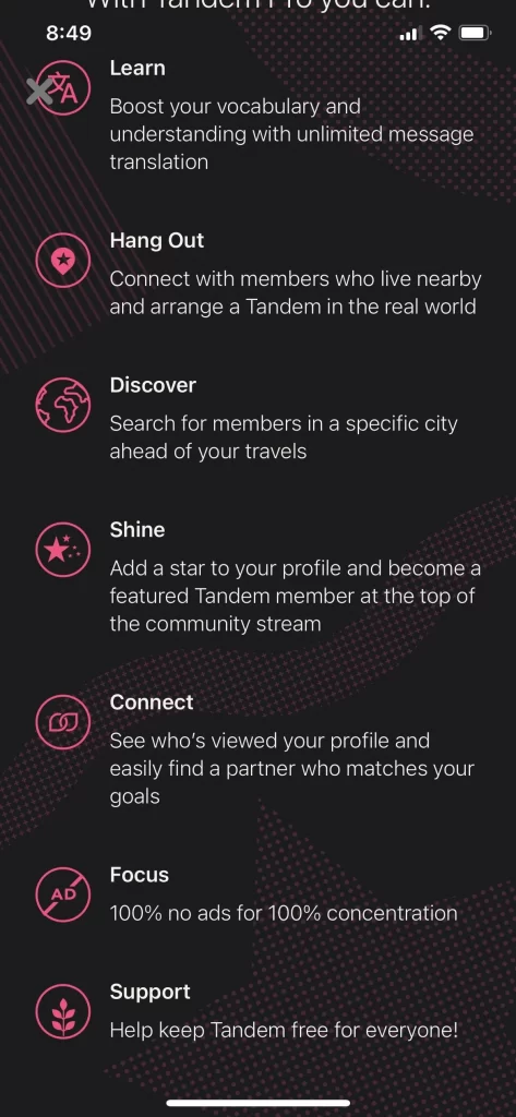 برنامه آموزش زبان: Tandem