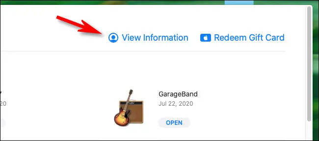 روی "View Information" کلیک کنید.