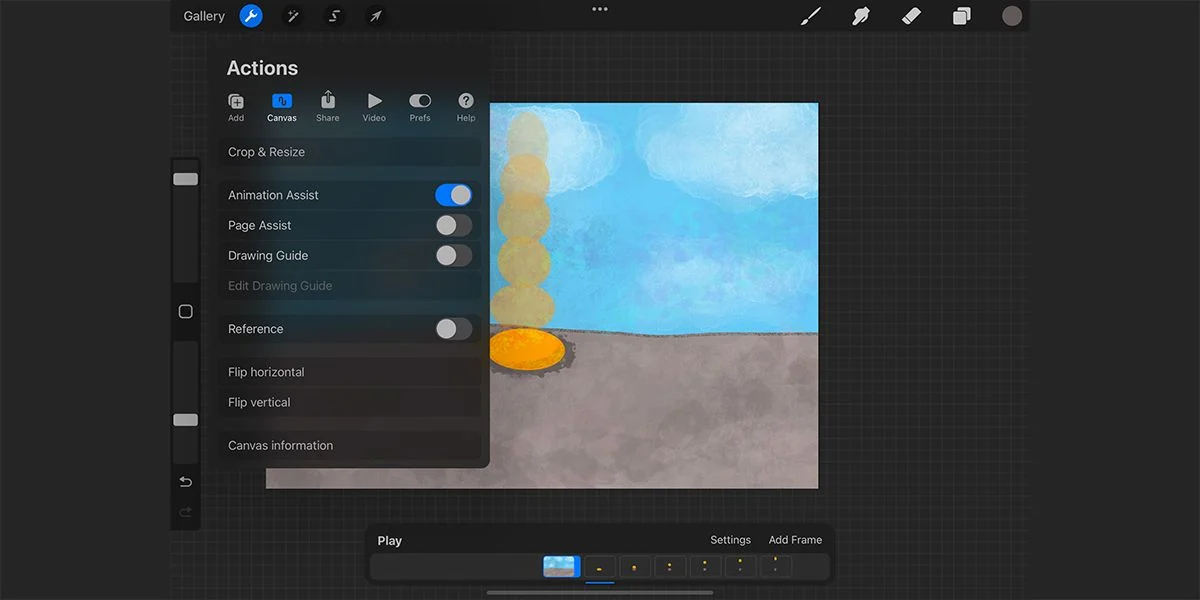 استفاده از Procreate Animation Assist