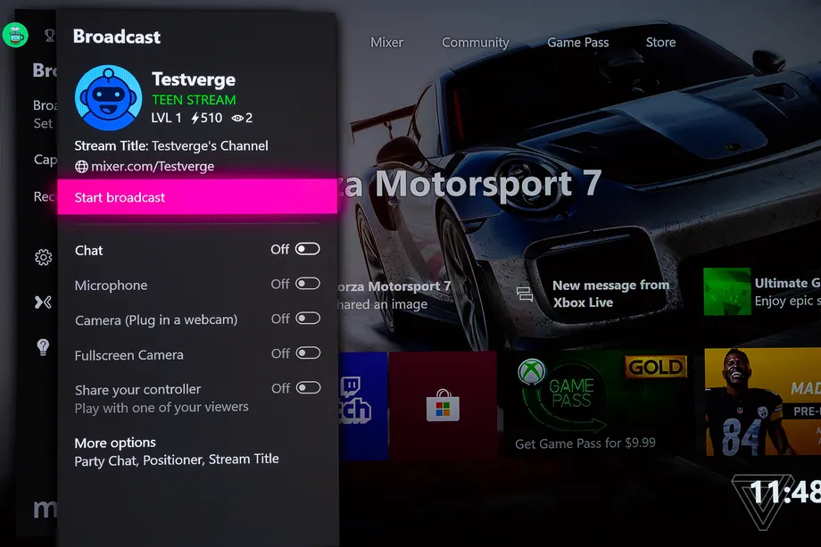 نحوه استریم XBOX ONE در میکسر