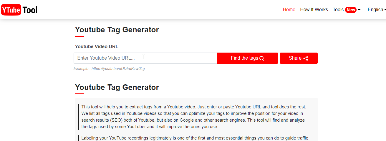 Ytube tool