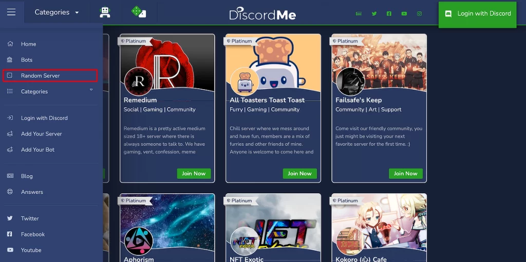 پیدا کردن بهترین سرورهای Discord