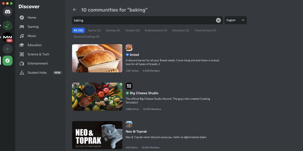 پیدا کردن بهترین سرورهای Discord