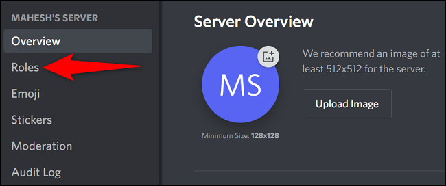 مدیریت سرور Discord