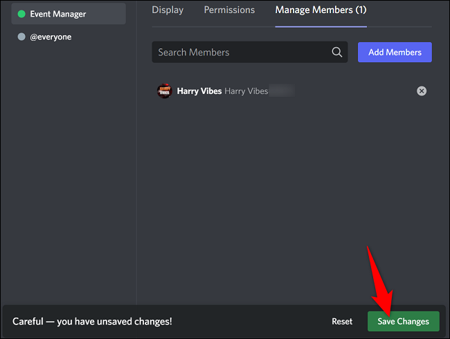 مدیریت سرور Discord