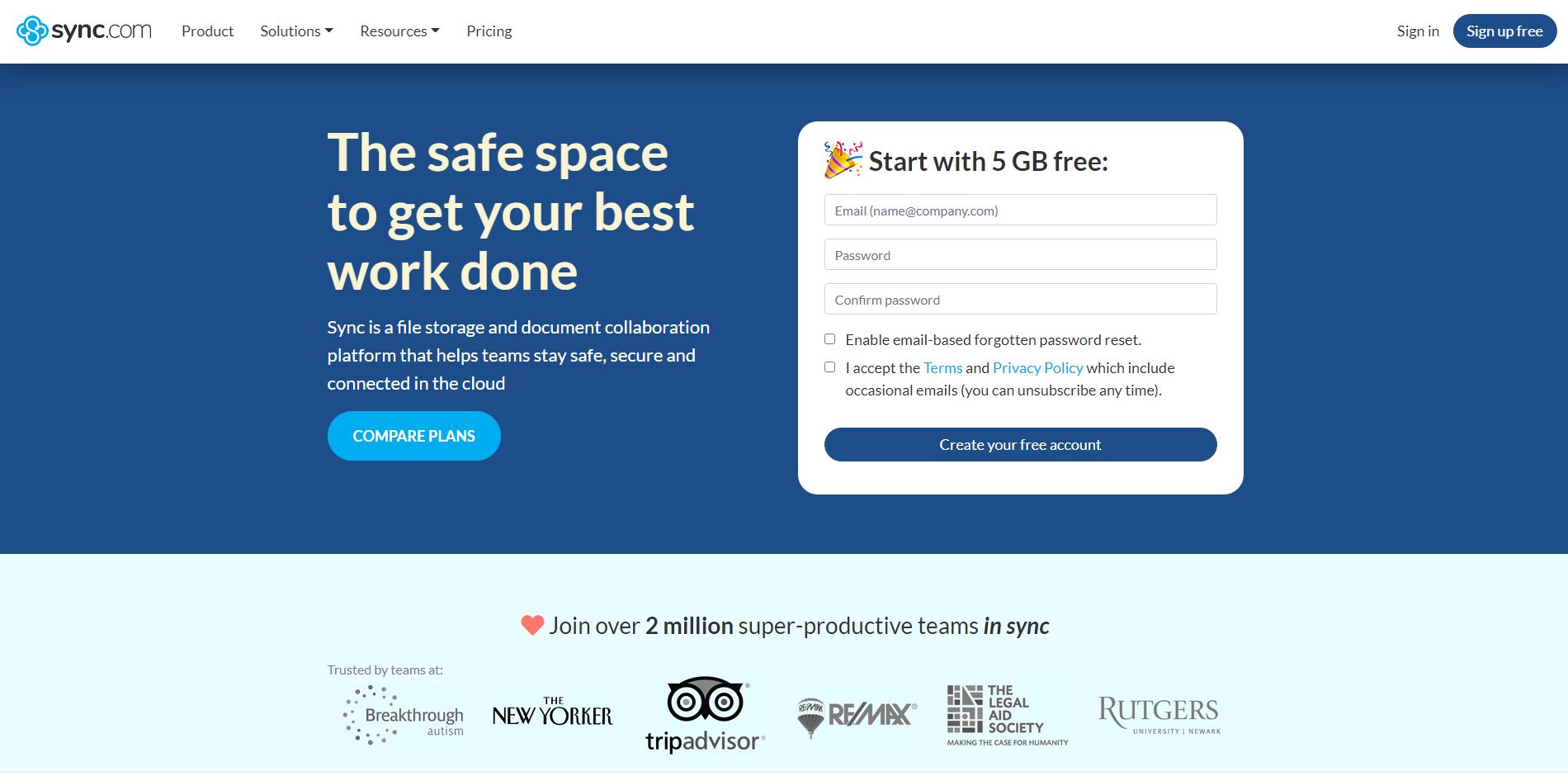ارزان ترین فضای ذخیره سازی ابری 2 ترابایتی: Sync.com