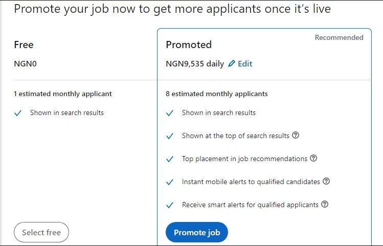 Promote job