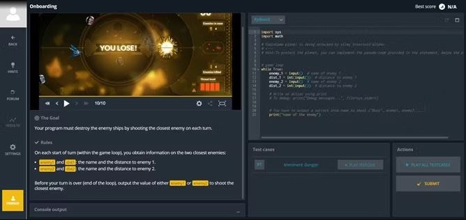 چالش برنامه نویسی CodinGame