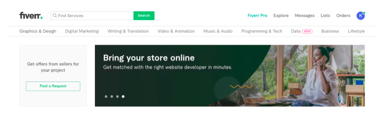 گرفتن کار در Fiverr