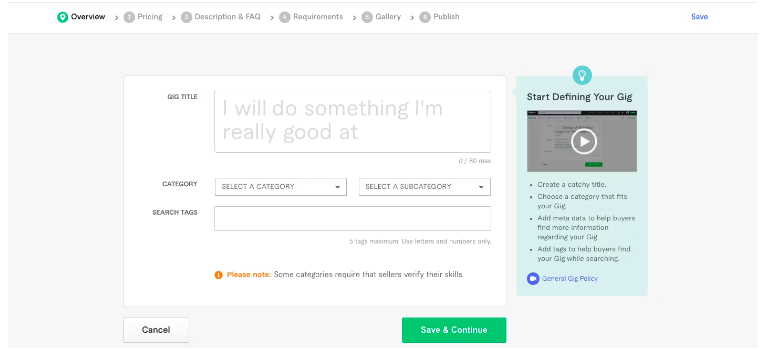 گرفتن کار در Fiverr