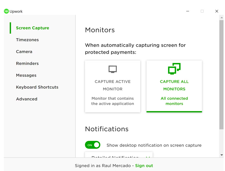برنامه دسکتاپ Upwork