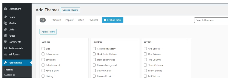نصب قالب در وردپرس