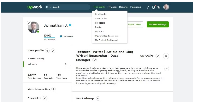 ثبت نام در سایت upwork