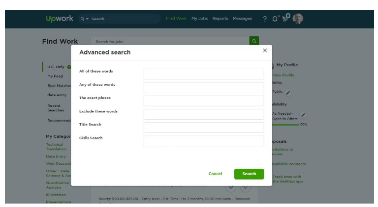 ثبت نام در سایت upwork