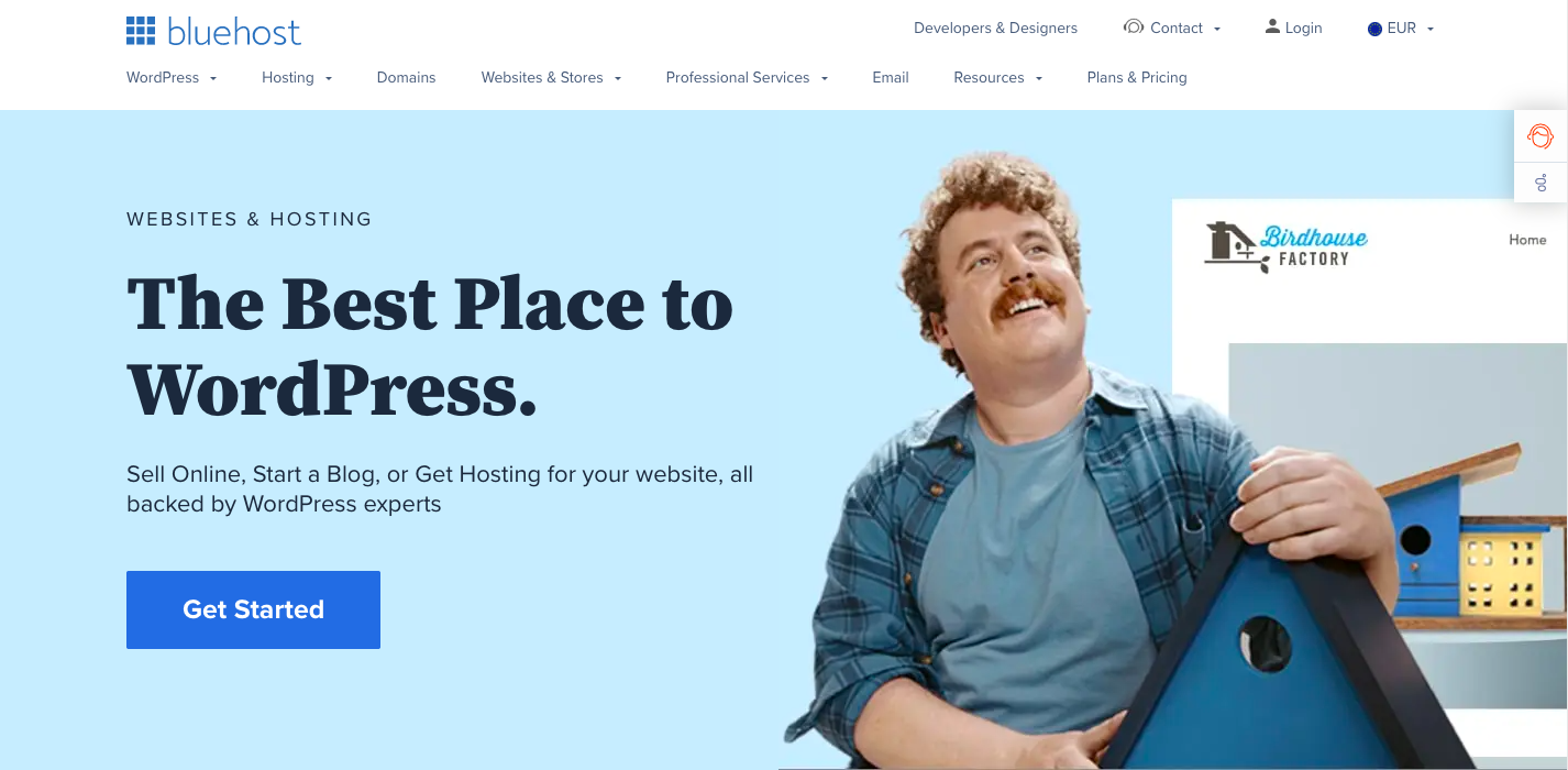 سایت Bluehost