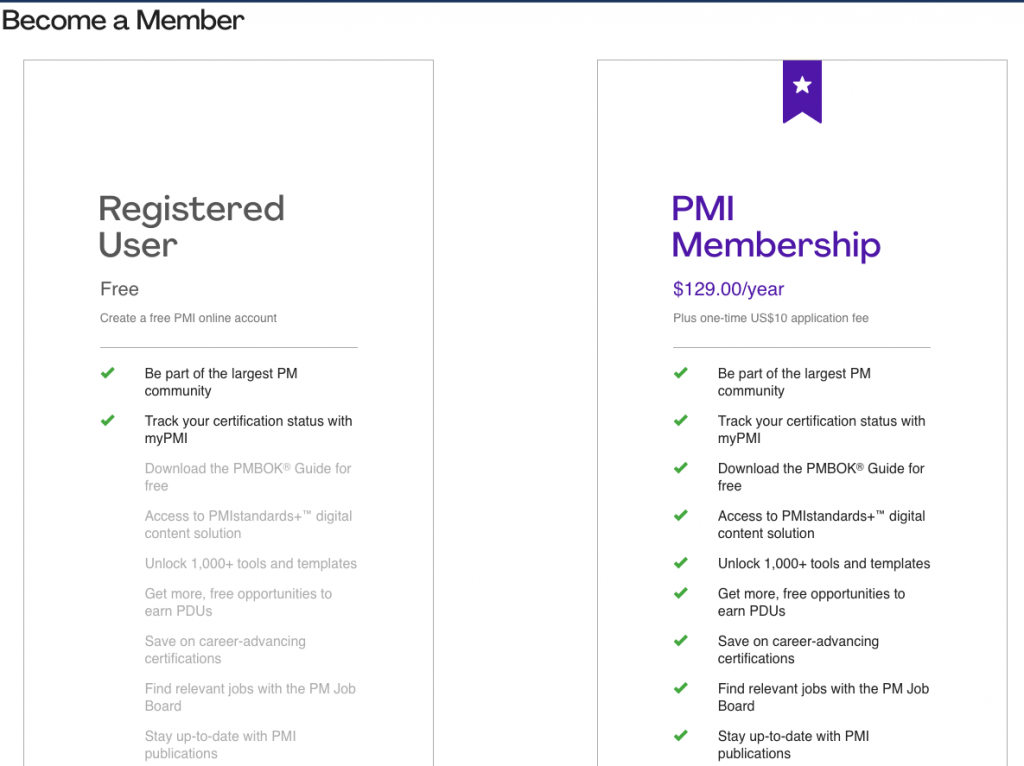 پرداخت عضویت pmi