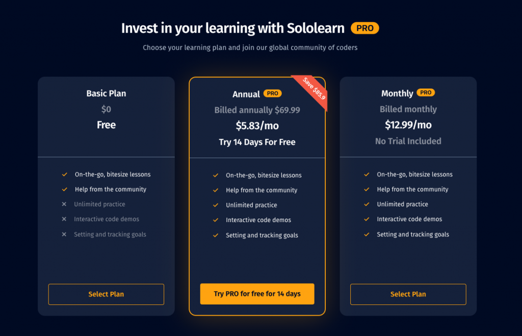 خرید اکانت سایت SoloLearn