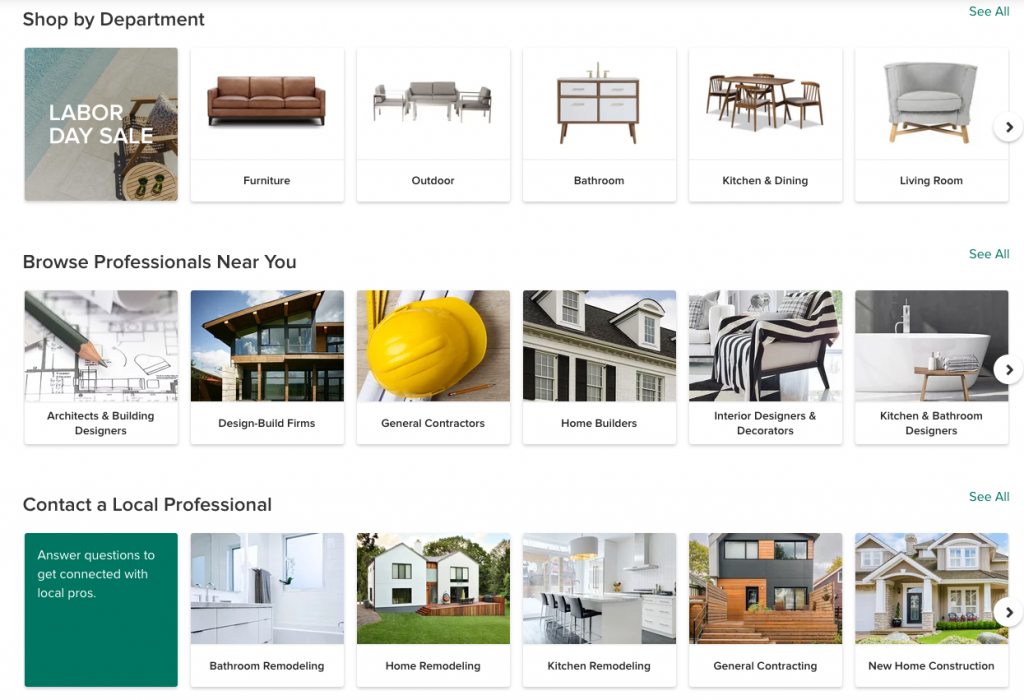 پرداخت در سایت houzz