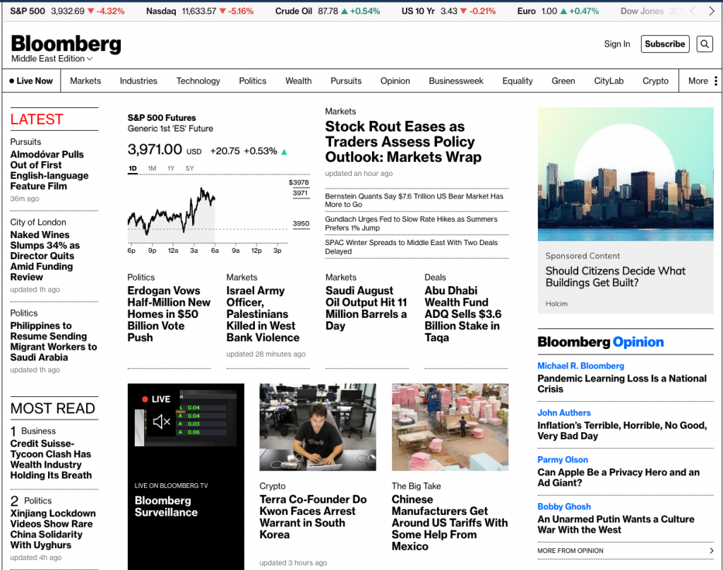 پرداخت در سایت bloomberg