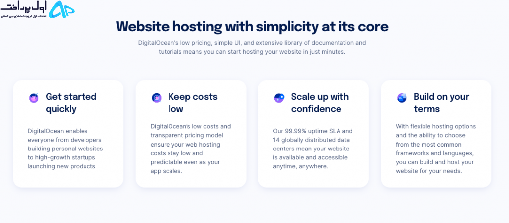 پرداخت در سایت digitalocean