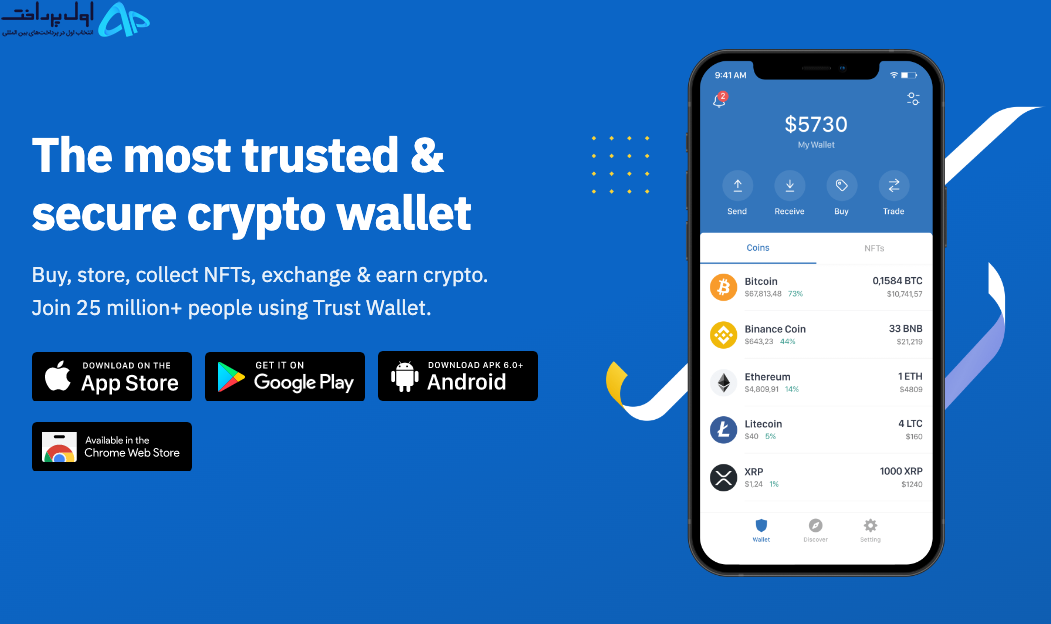 کیف پول تراست ولت برای تتر