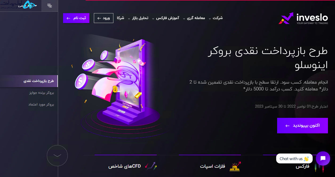 شارژ بروکر اینوسلو (inveslo)