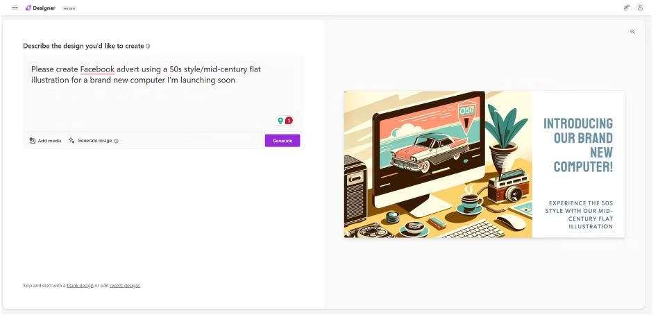 هوش مصنوعیMicrosoft Designer